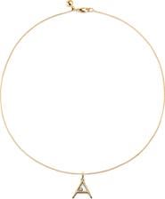Monica Vinader Diamond Initial Pendant Necklace
