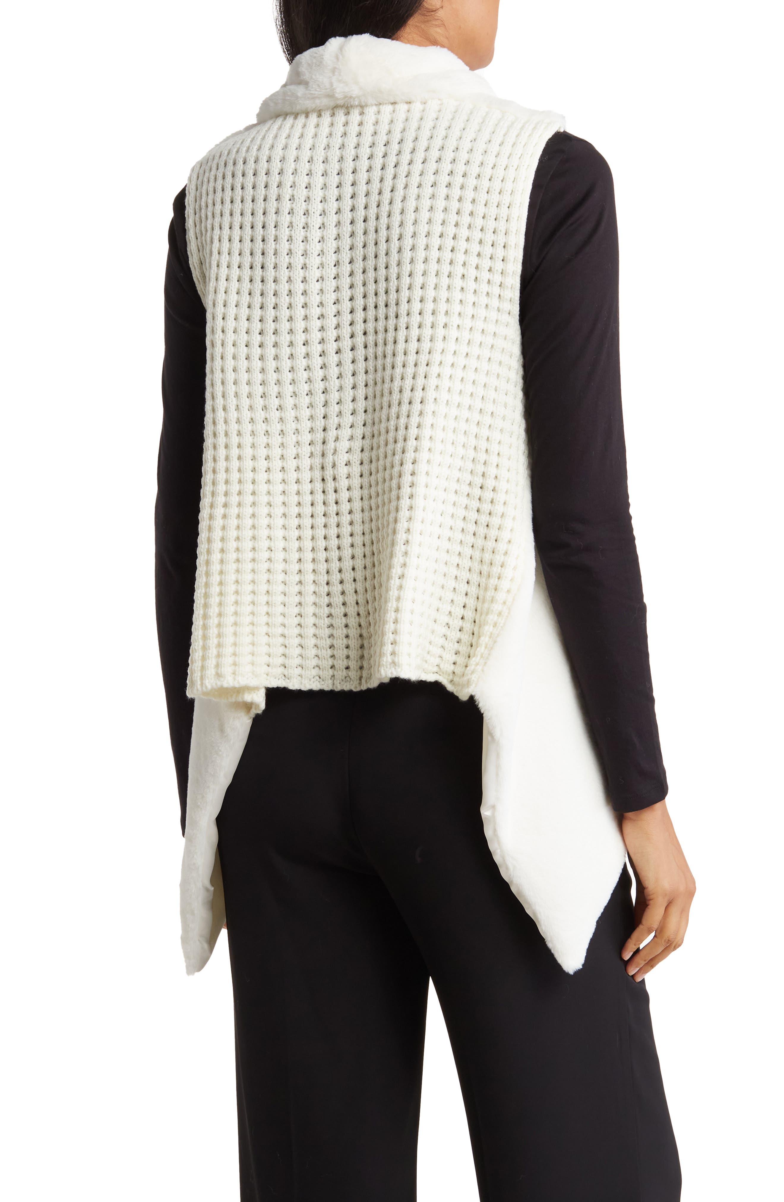 NORDSTROM RACK Faux Fur Mixed Media Vest (Women) | Nordstromrack