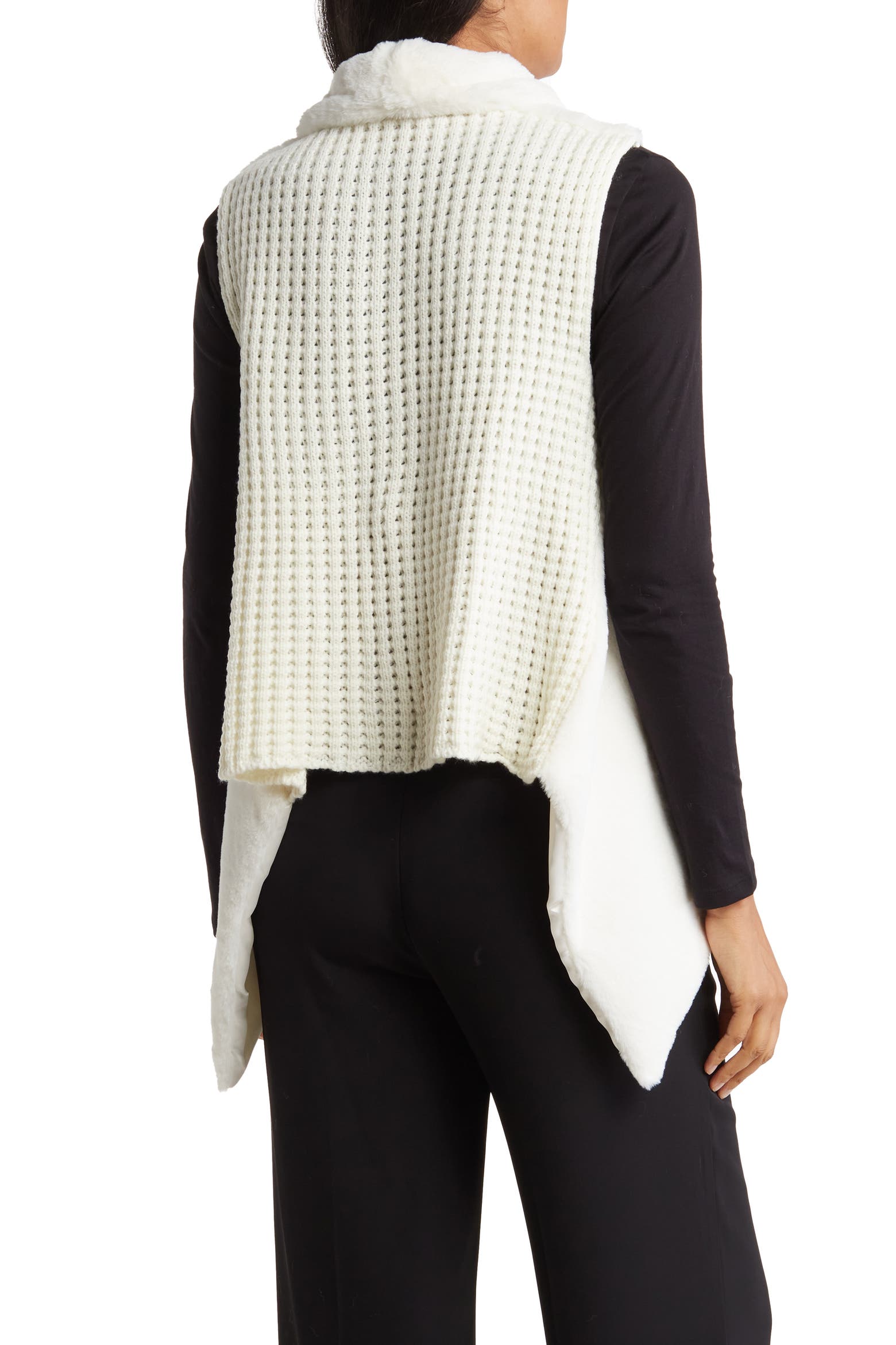 Furry Storage Rack NORDSTROM RACK Faux Fur Mixed Media Vest (Women) | Nordstromrack