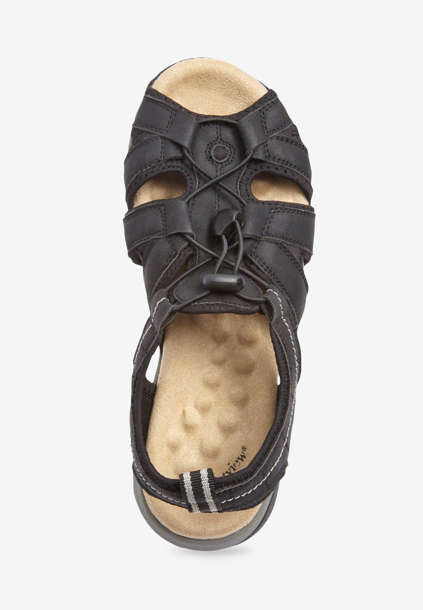 The Trek Sandal, Alternate, color, BLACK