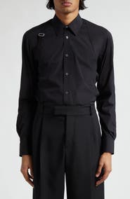 McQueen Alexander McQueen Harness Stretch Poplin Men's Button-Up Shirt