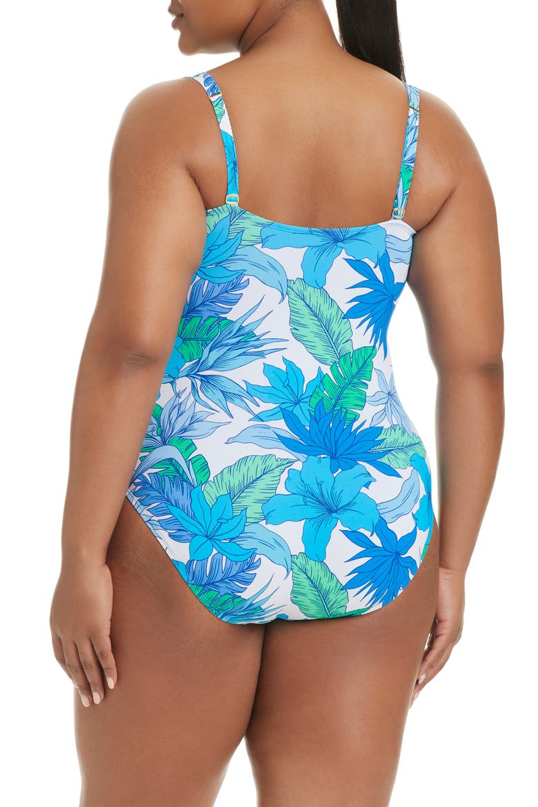 Mio Underwire Shirred One-Piece Swimsuit, Alternate, color, COOL