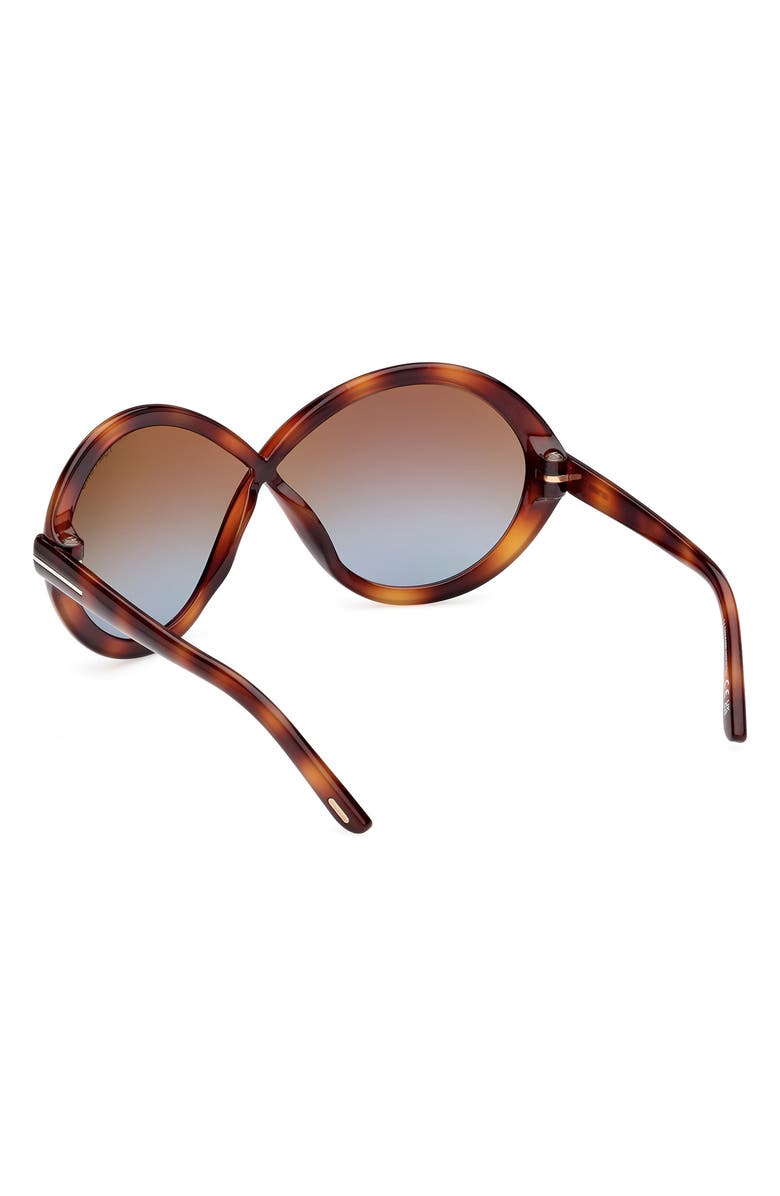 TOM FORD 68mm Gradient Butterfly Sunglasses, Alternate, color, Blonde Havana / Gradient Brown