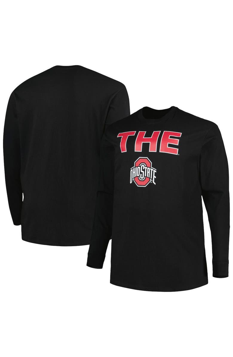 PROFILE Men's Black Ohio State Buckeyes Big & Tall "The" Long Sleeve T-Shirt, Main, color, 