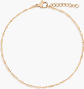 Aurate Unbreakable Barely There Chain Anklet