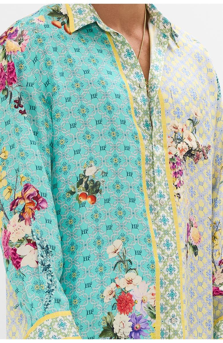 Hotel Franks By Camilla Long Sleeve Oversized Shirt Gardens Of Queluz, Alternate, color, 