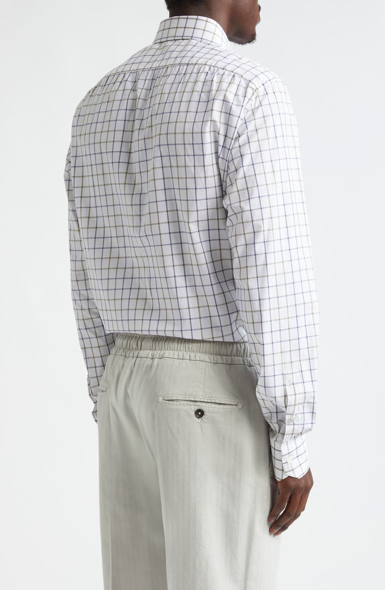 ISAIA Button-Up Shirt, Alternate, color, White Blue