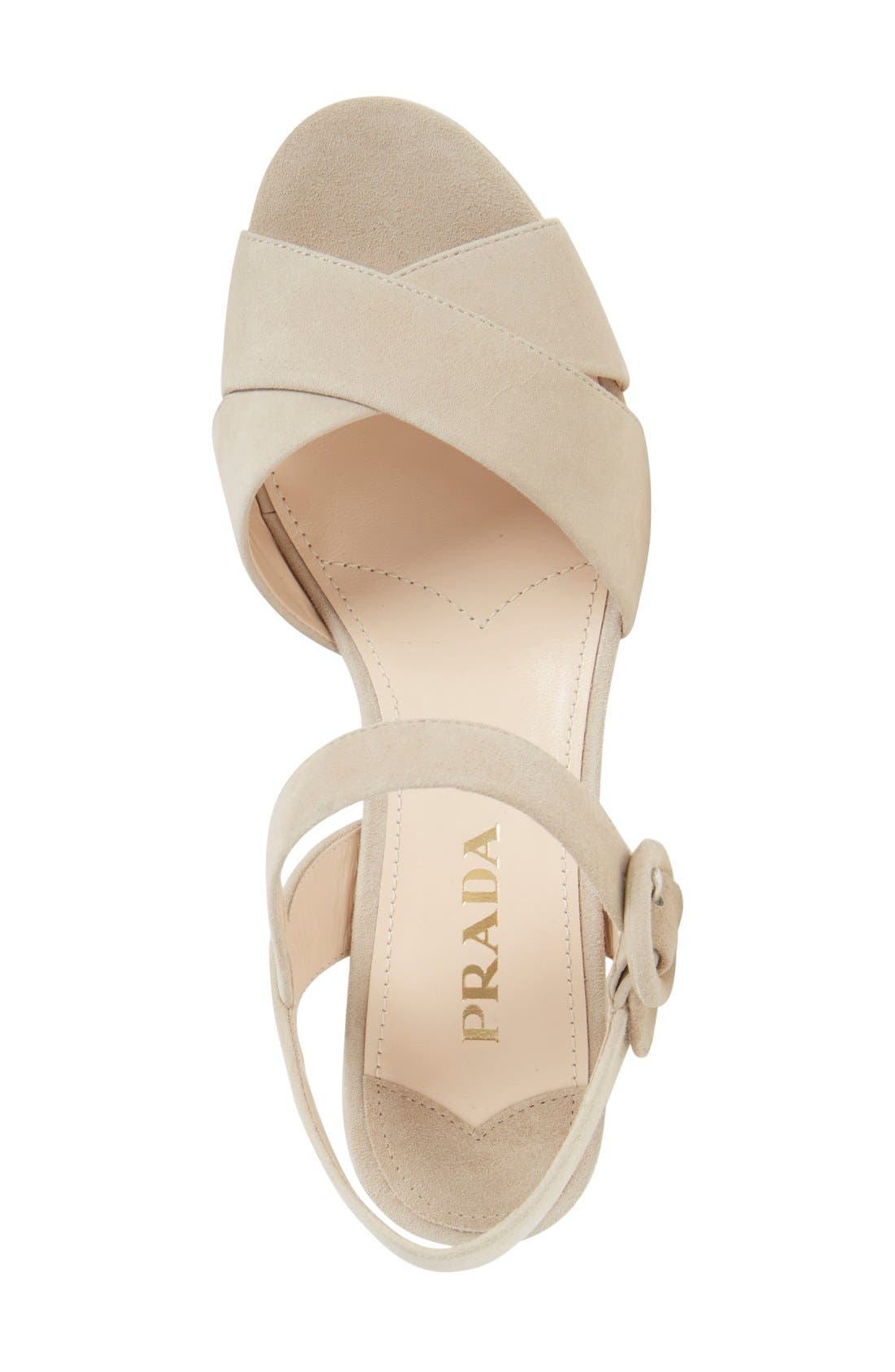 Prada Platform Sandal, Alternate, color, 