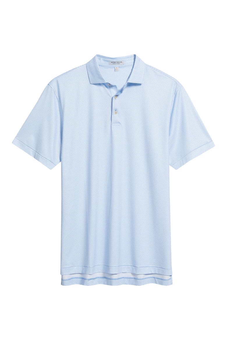 Medina Microprint Performance Jersey Polo, Alternate, color, BLUEBIRD