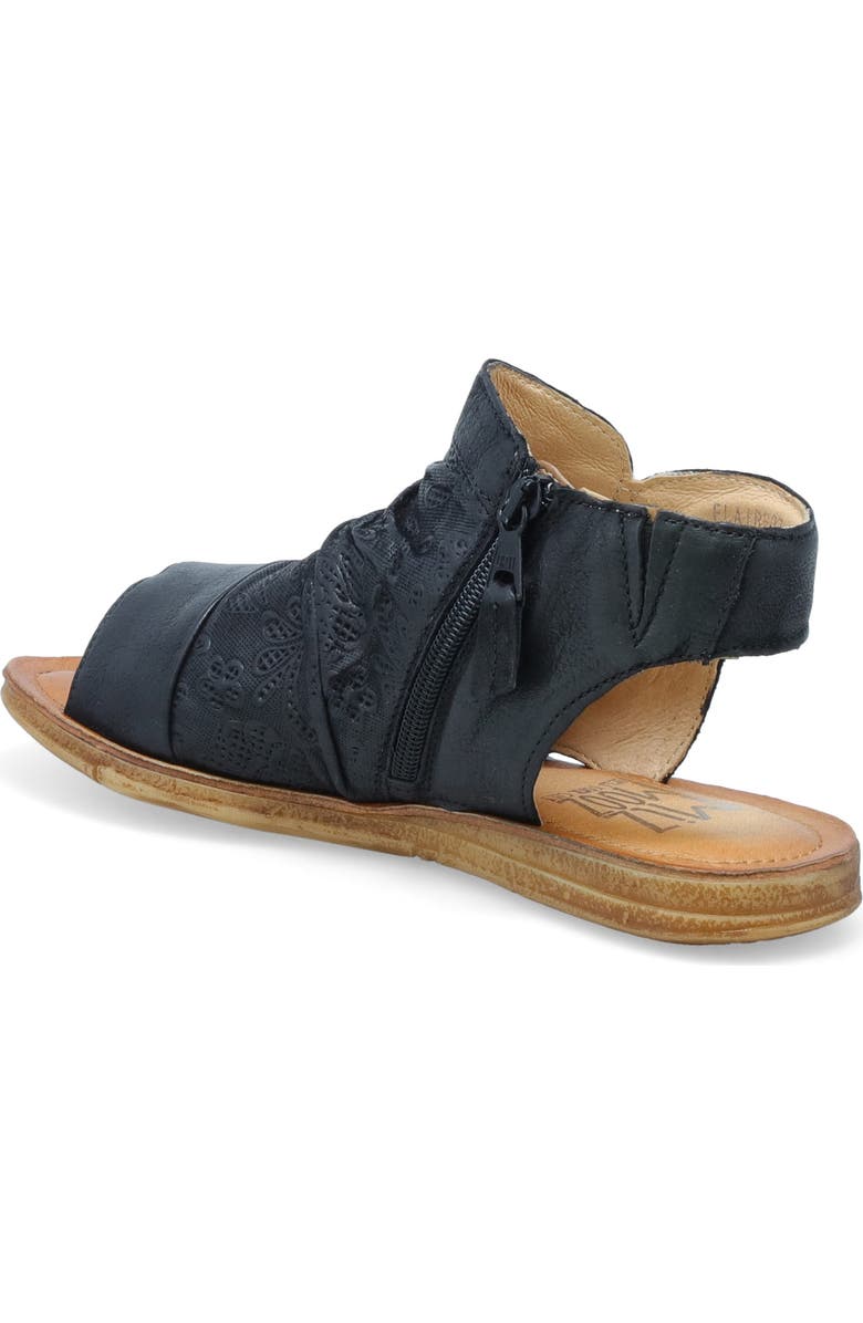 Miz Mooz Flaire Scrunch Leather Sandal, Alternate, color,