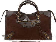 Balenciaga Medium Le City Suede Satchel