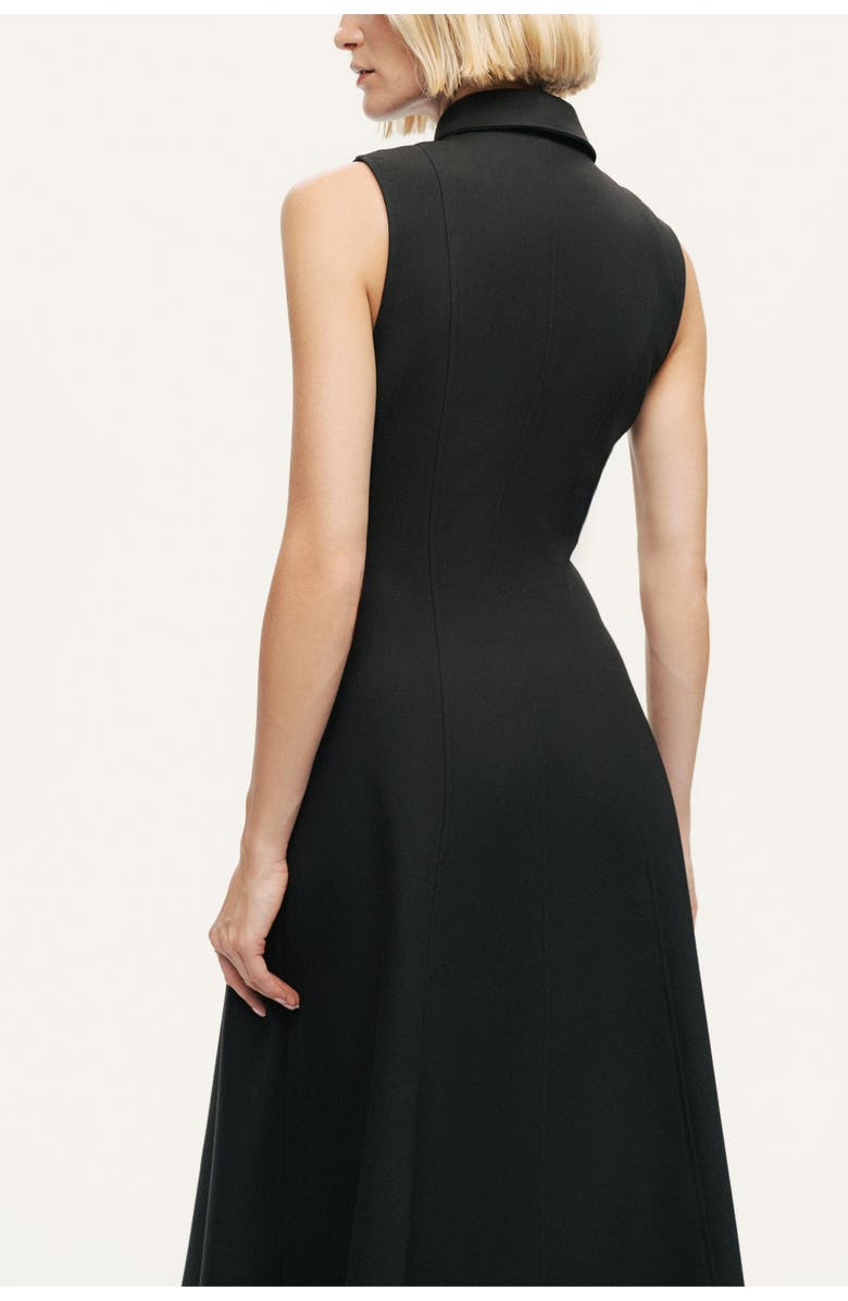 Nocturne Sleeveless Double-Breasted Midi Dress, Alternate, color, Black