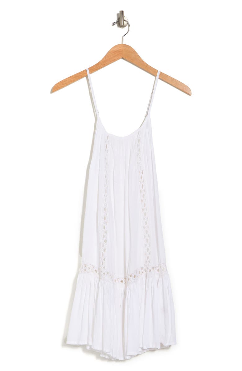 BOHO ME Tonal Lace Scoop Neck Dress, Alternate, color, White