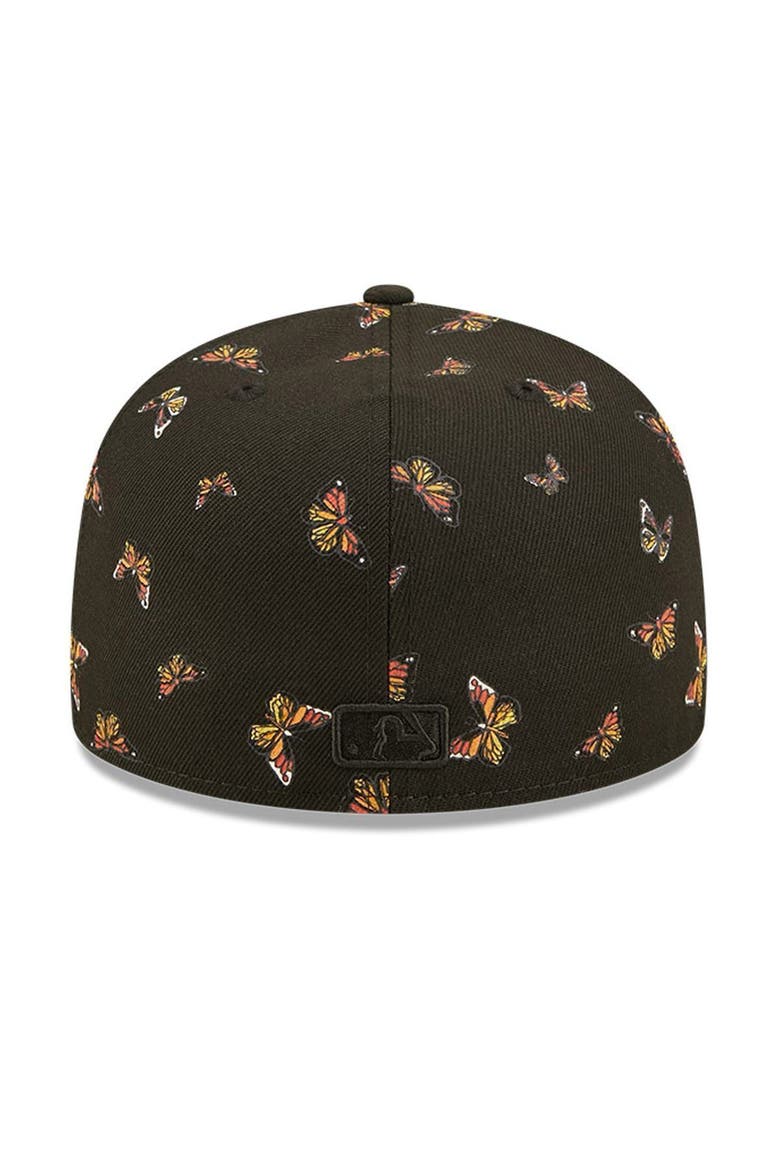 Men's New Era Black Los Angeles Dodgers Flutter 59FIFTY Fitted Hat, Alternate, color, Black