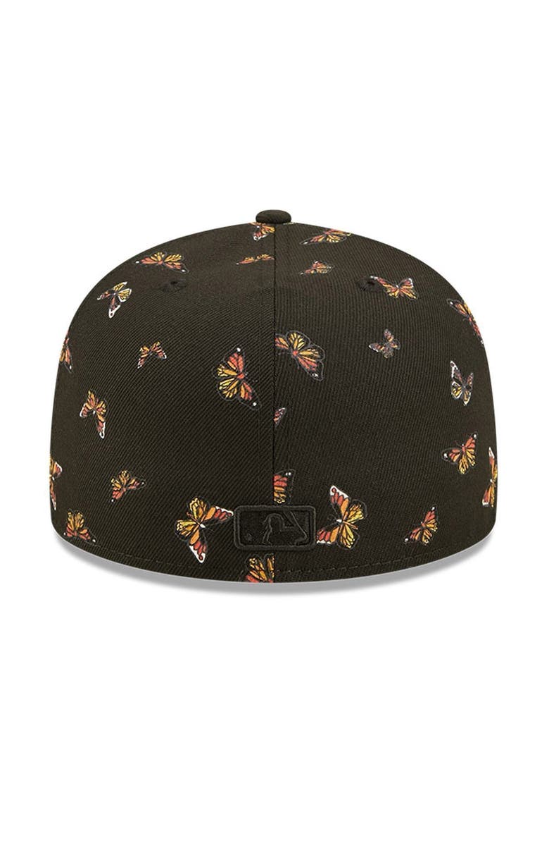 New Era Men's New Era Black Los Angeles Dodgers Flutter 59FIFTY Fitted Hat, Alternate, color, 