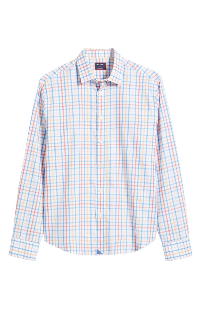 UNTUCKit Moore Check Wrinkle Free Cotton Button-Up Shirt, Alternate, color, 