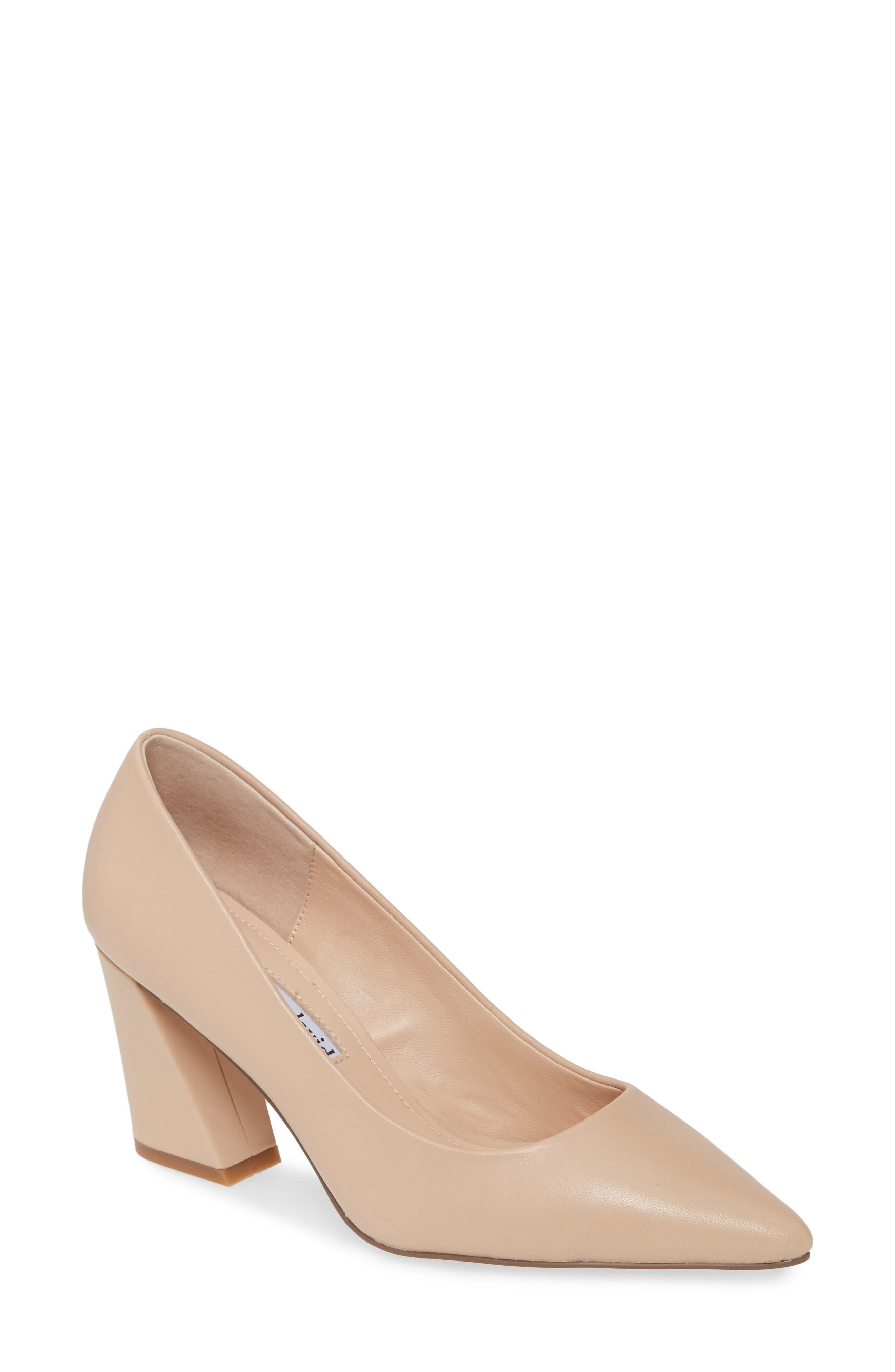 Arsenal Pointed Toe Pump, Main, color, NUDE LEATHER
