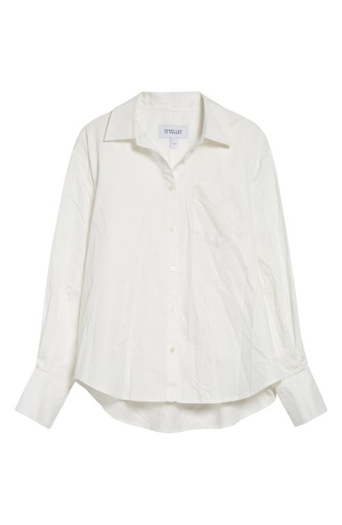 Derek Lam 10 Crosby Edeline Cotton Button-up Shirt With Tie In White