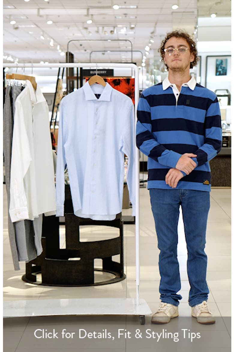 Modern Fit Stripe Seersucker Dress Shirt video
