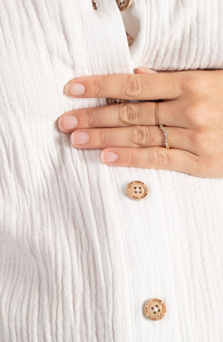 Cache Coeur Bertille maternity and nursing beach dress, Alternate, color, White