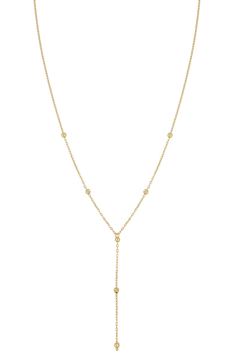 Bony Levy 14K Gold Beaded Y-Necklace, Main, color, 14K Yellow Gold