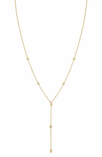 Bony Levy 14K Gold Beaded Y-Necklace