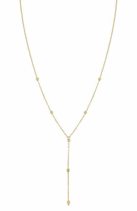 Bony Levy 14K Gold Beaded Y-Necklace