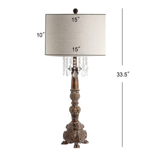 Jonathan Y 33.5in Carlisle Brown Table Lamp In Antique Brown