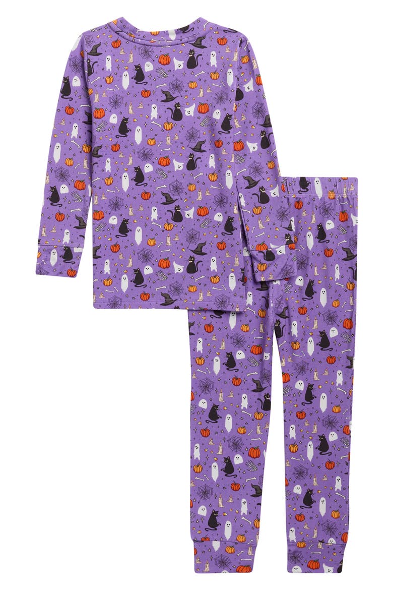 Kids' Print Fitted Two-Piece Pajamas, Alternate, color, WITCHING HOUR
