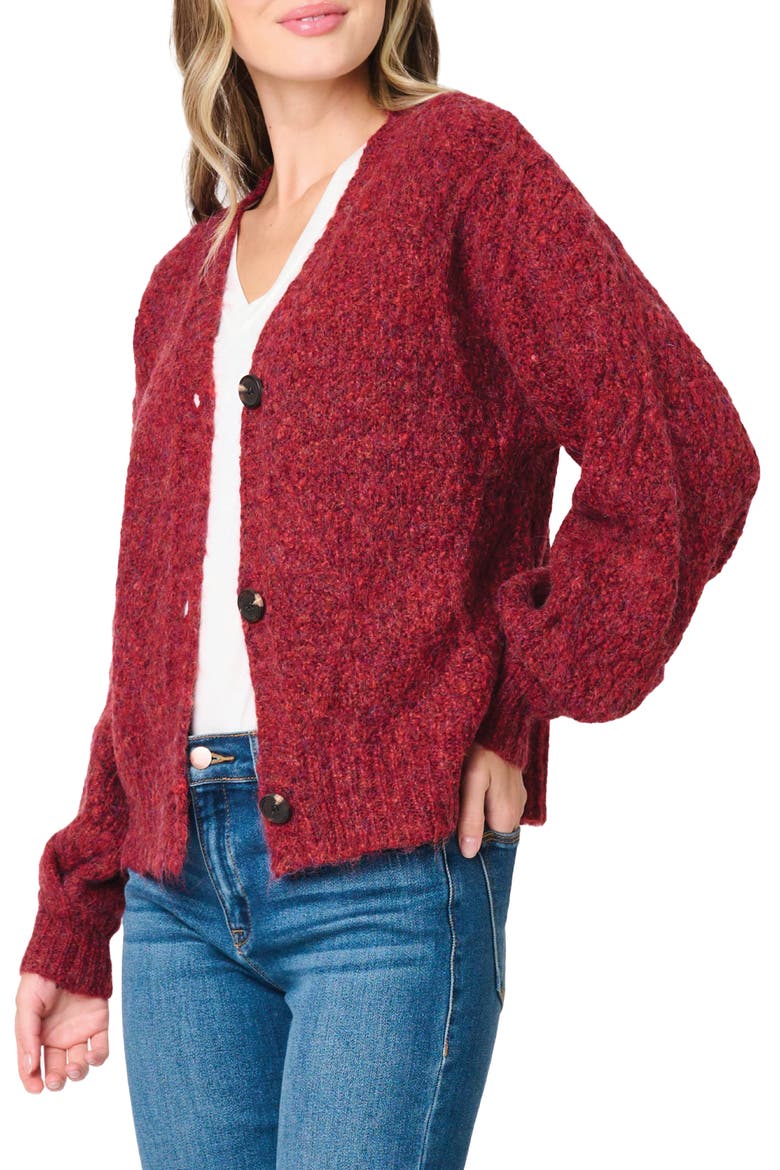 Gigi Cable Knit Cardigan, Alternate, color, MAUVE