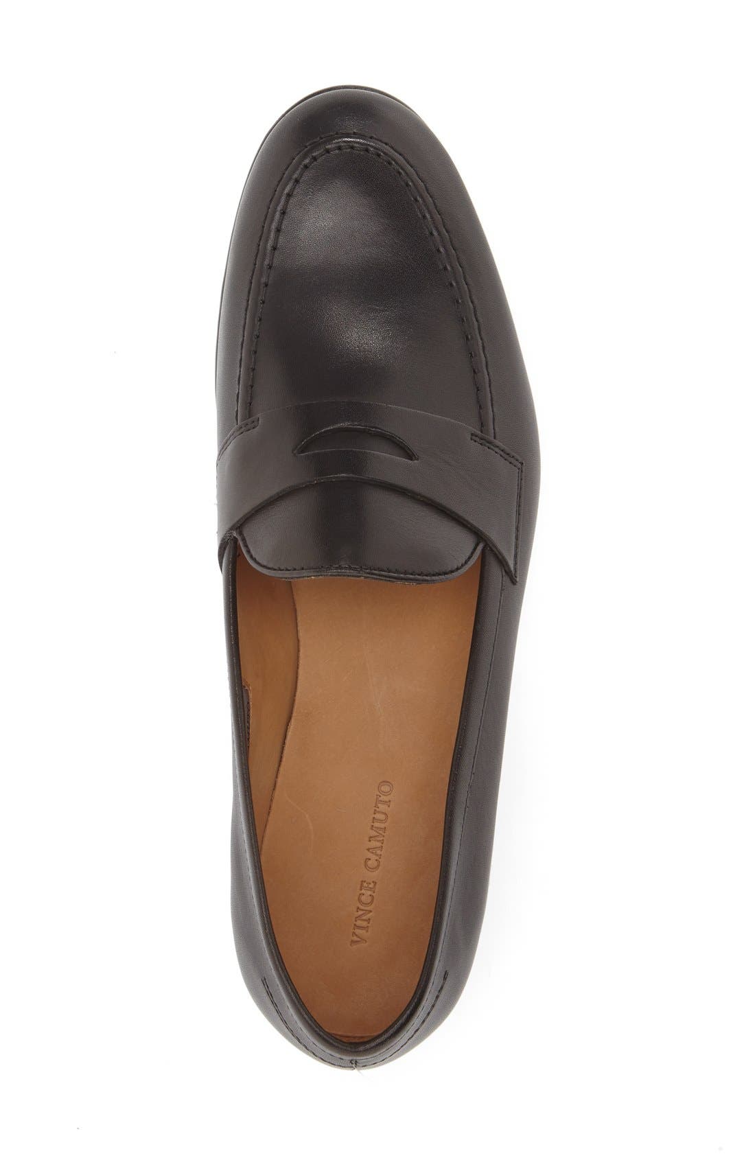 'Benvo' Penny Loafer, Alternate, color, BLACK