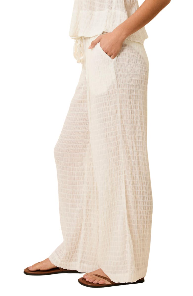 Solid & Striped The Ashling Textured Semisheer Cover-Up Pants, Alternate, color, 