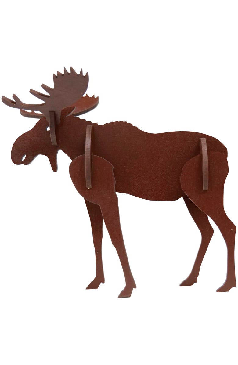 Little & Wood Woodlet Moose 3D Wooden Puzzle Kit, Easy Assembly, Ages 6+, Alternate, color, Multicolored