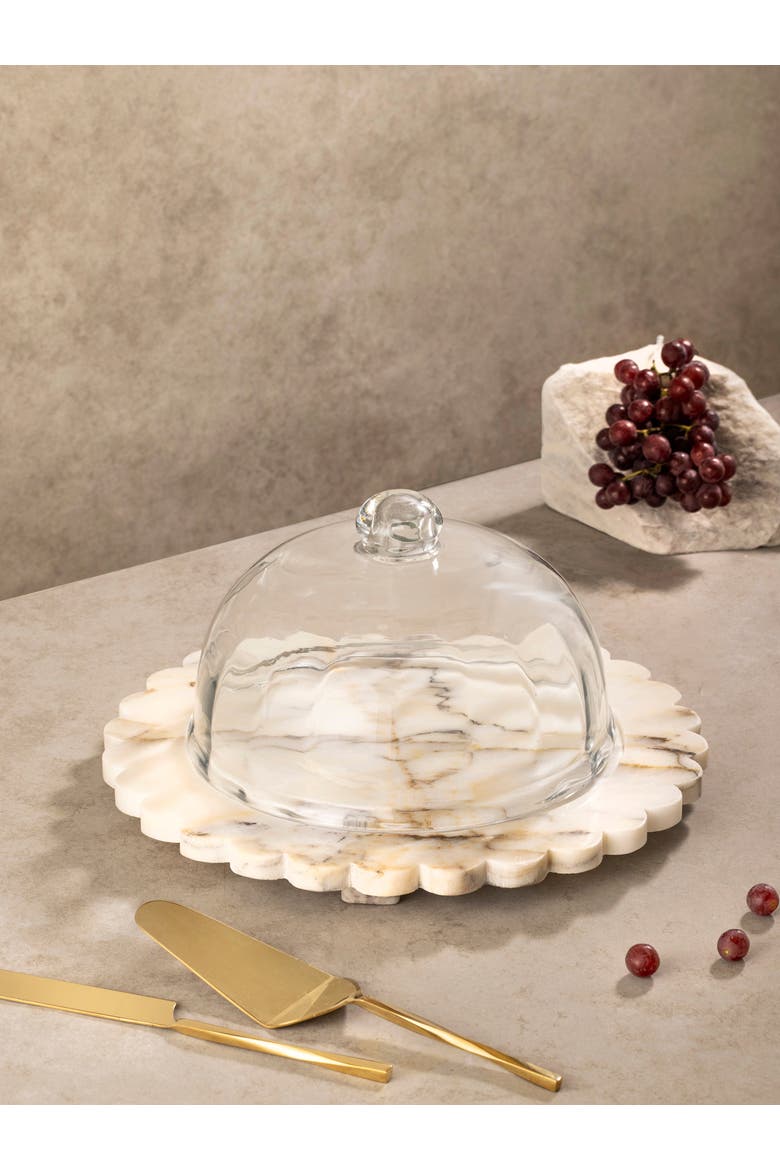 Kismet Marble Cloche Board, Main, color, Ivory