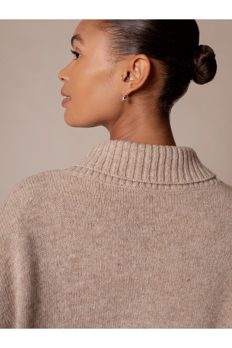 Shawl Collar Slouch Sweater, Alternate, color, Oatmeal
