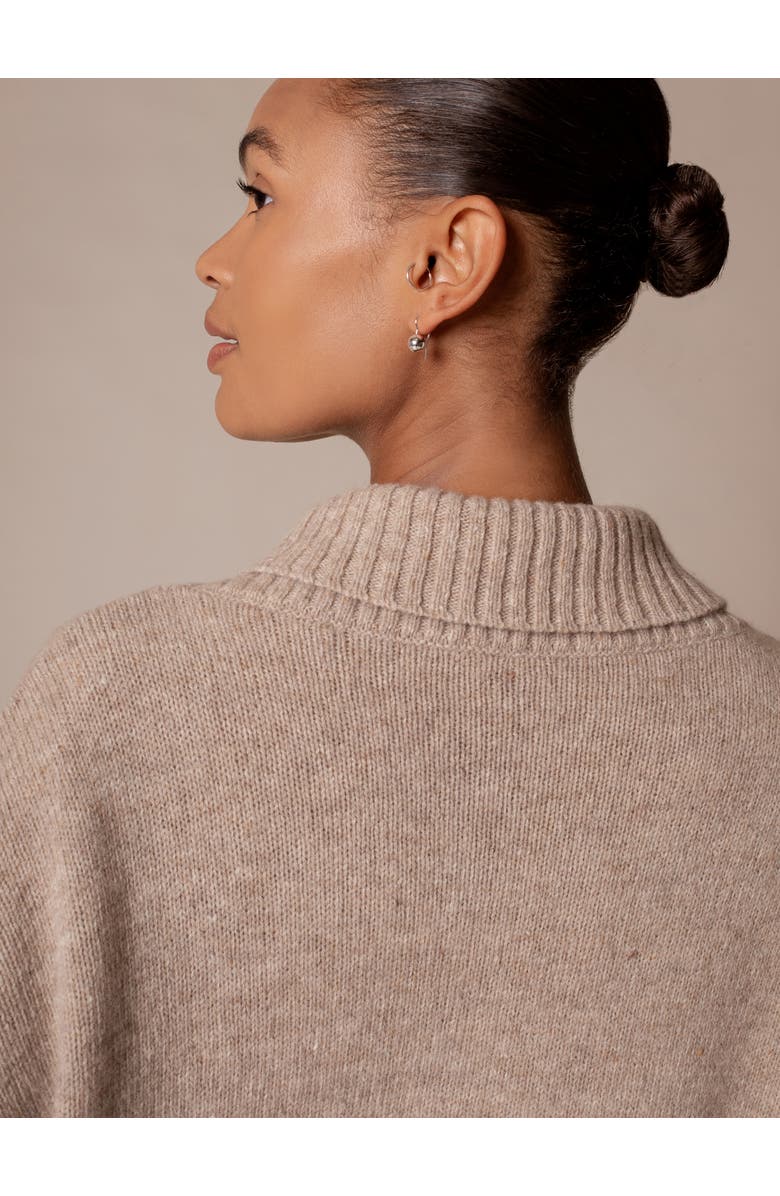 Celtic & Co. Shawl Collar Slouch Sweater, Alternate, color, Oatmeal