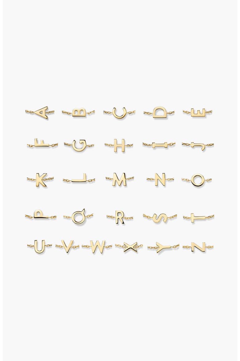 Letter Bracelet, Main, color, Yellow Gold - L