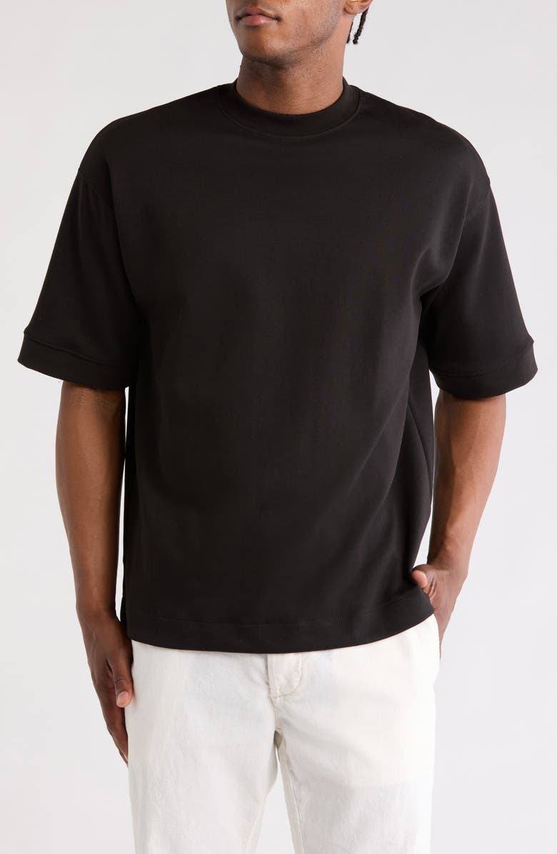 DENIM AND FLOWER Heavyweight Crewneck T-Shirt, Main, color, Black