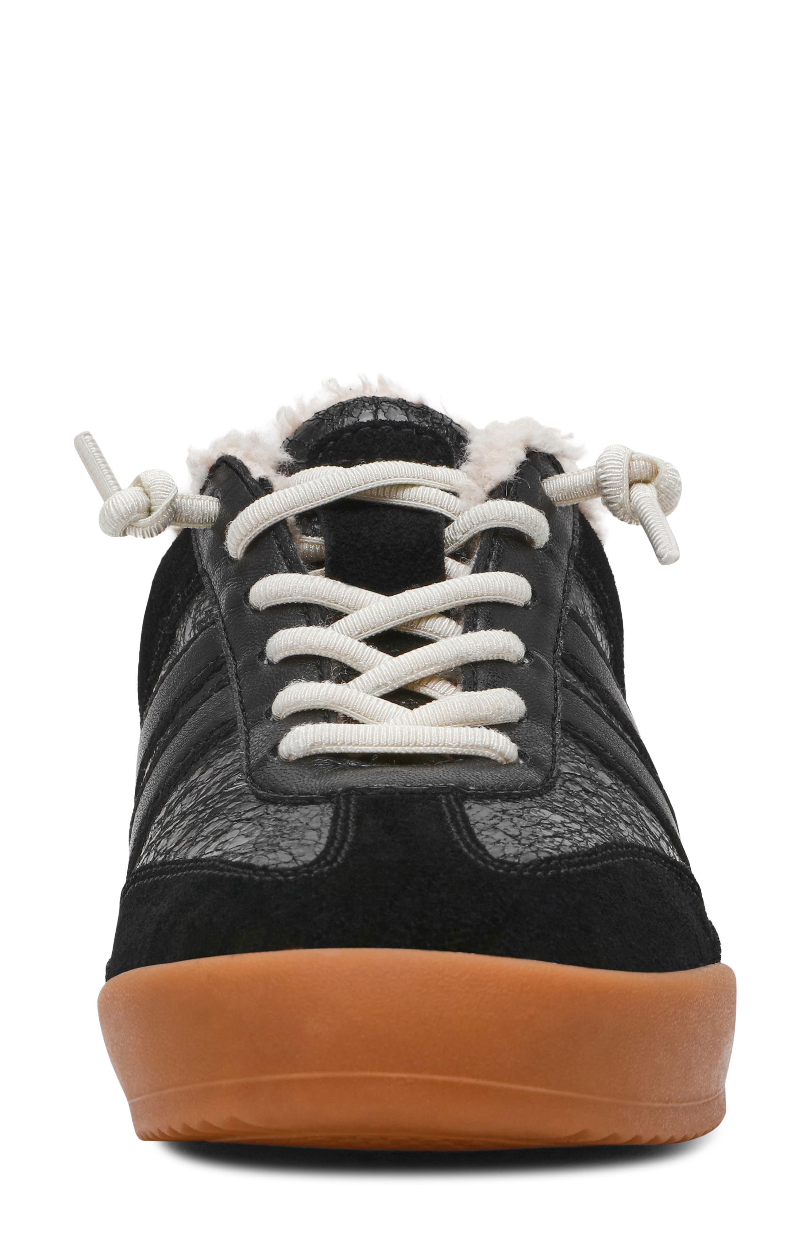 Steve Madden Vandy Faux Shearling Sneaker, Alternate, color, Black Multi