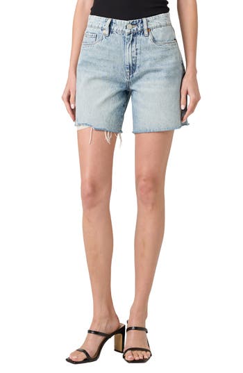 Blanknyc The Warren Chew Hem Cutoff Denim Shorts In Pink