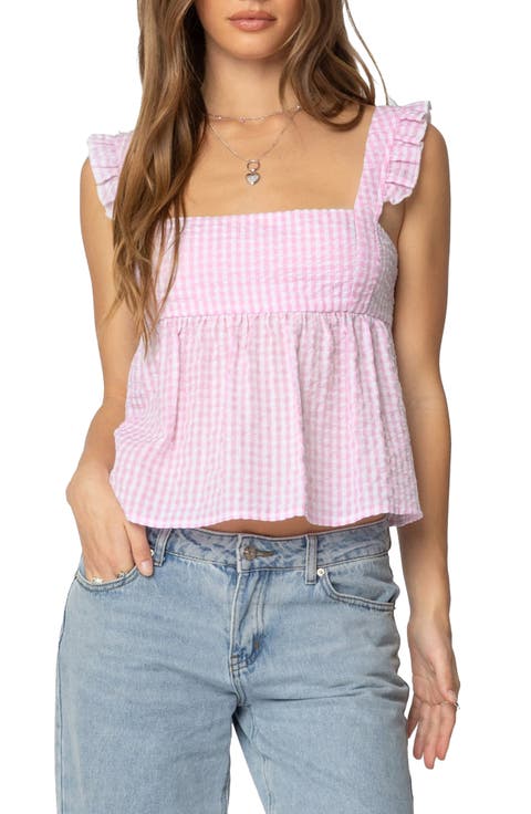Jenson Backless Gingham Tank