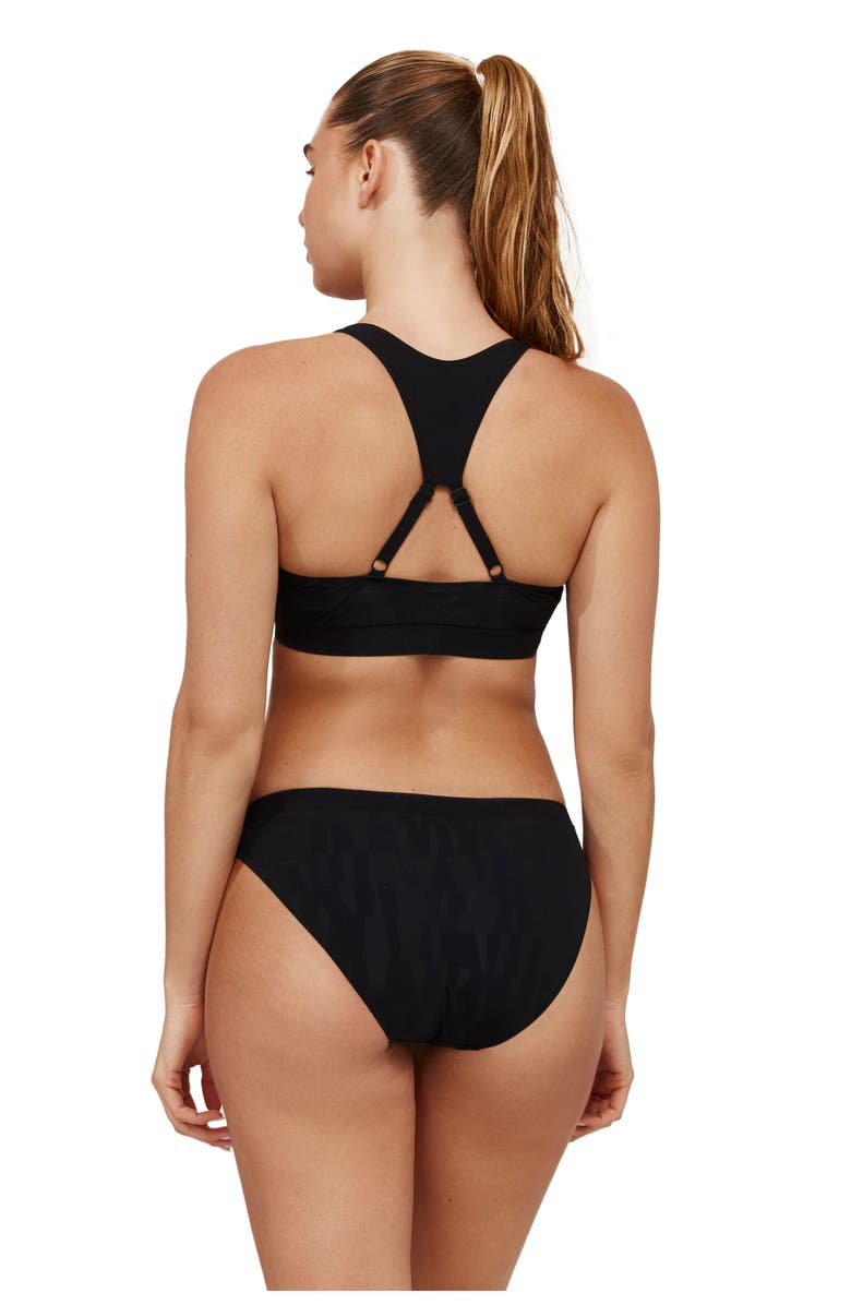 Free Sport by Gottex Oceans Eleven Scoop Neck Bikini Top, Alternate, color, Multi Black