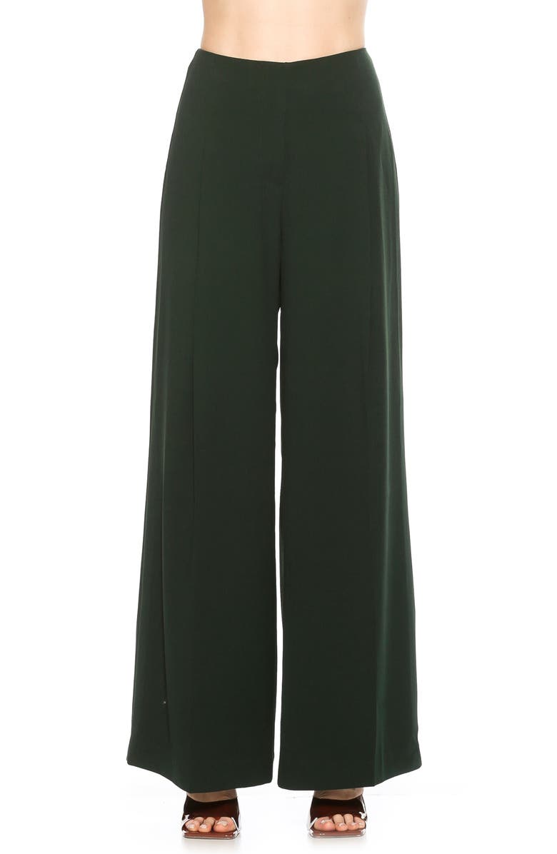 Alexia Admor Rover Mid Rise Wide Leg Pants, Main, color, Emerald