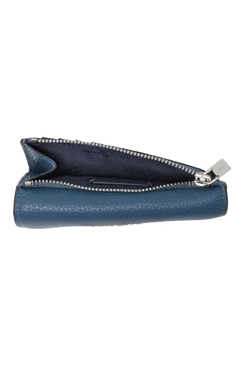 small flap card wallet, Alternate, color, BLUESTONE