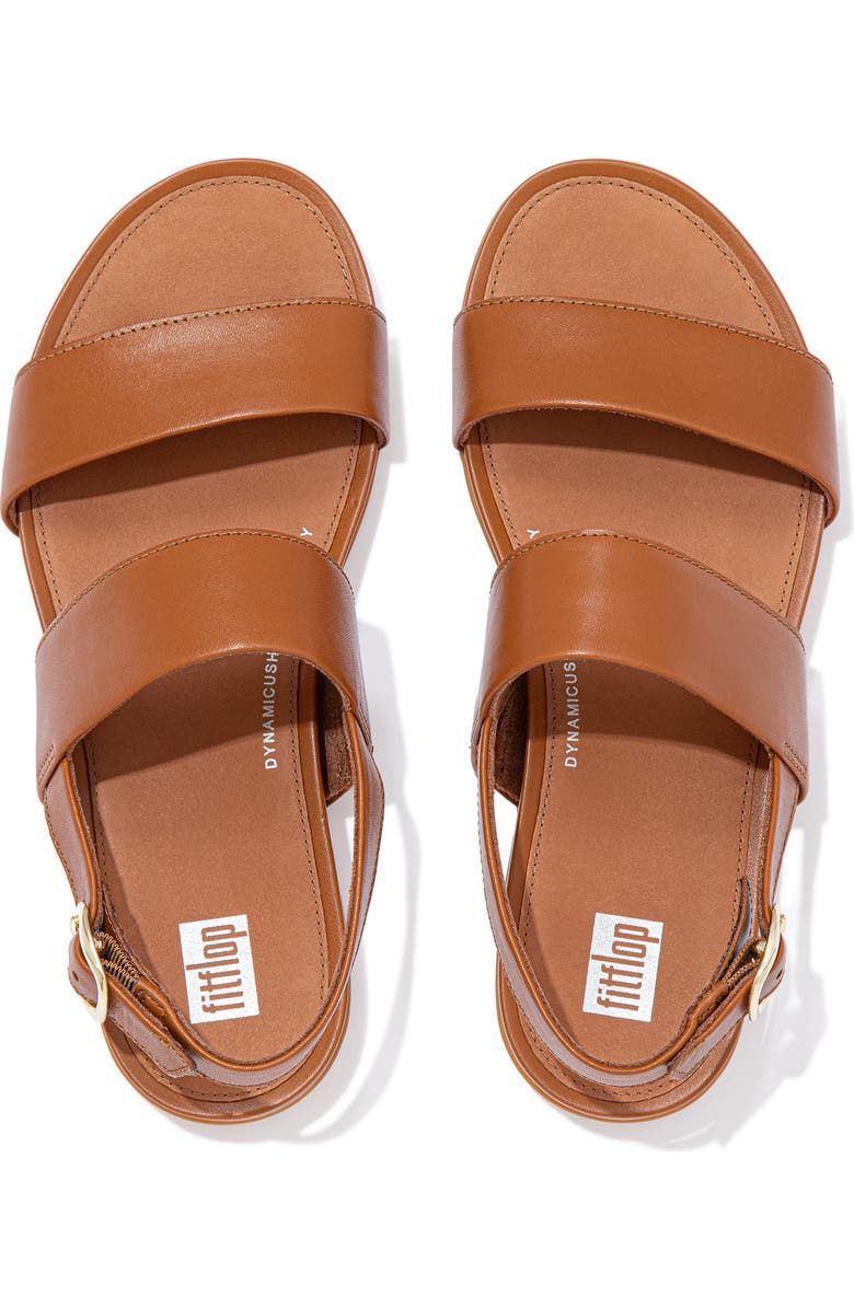 FitFlop Gracie Leather Back Strap Sandals, Alternate, color, Light Tan