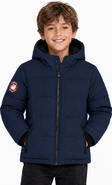 CANADA WEATHER GEAR Boys' Fleece Lined Hooded Bubble Puffer Jacket