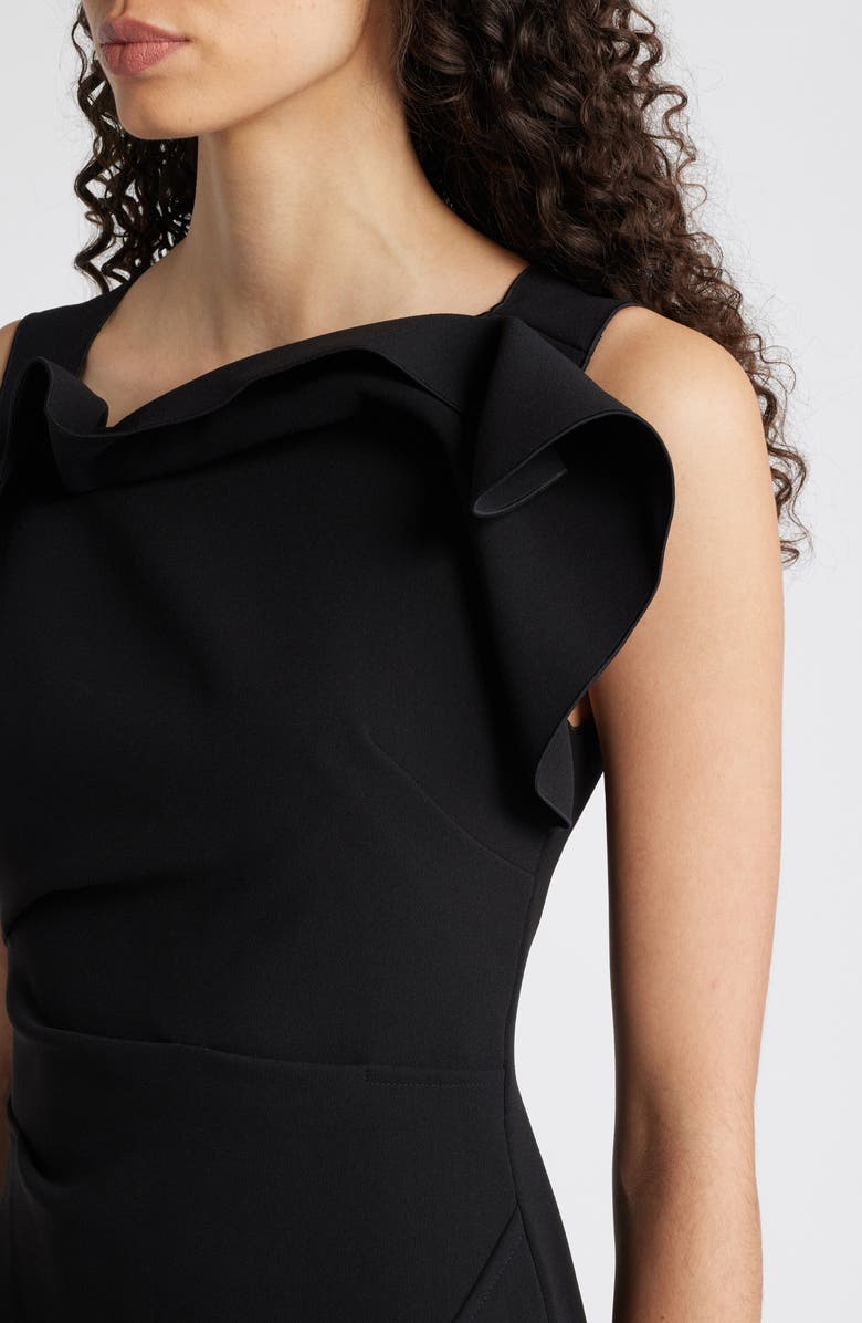 Acler Warfield Midi Dress, Alternate, color, Black