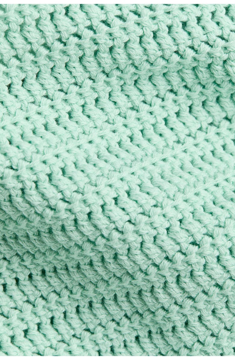 H&M Textured-knit Cardigan, Alternate, color, Light Green