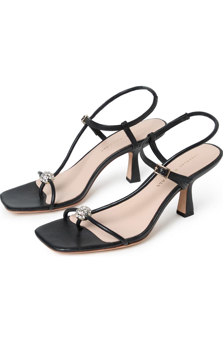 Loeffler Randall Triana Slingback Sandal, Alternate, color, Black/ Gold Crystal