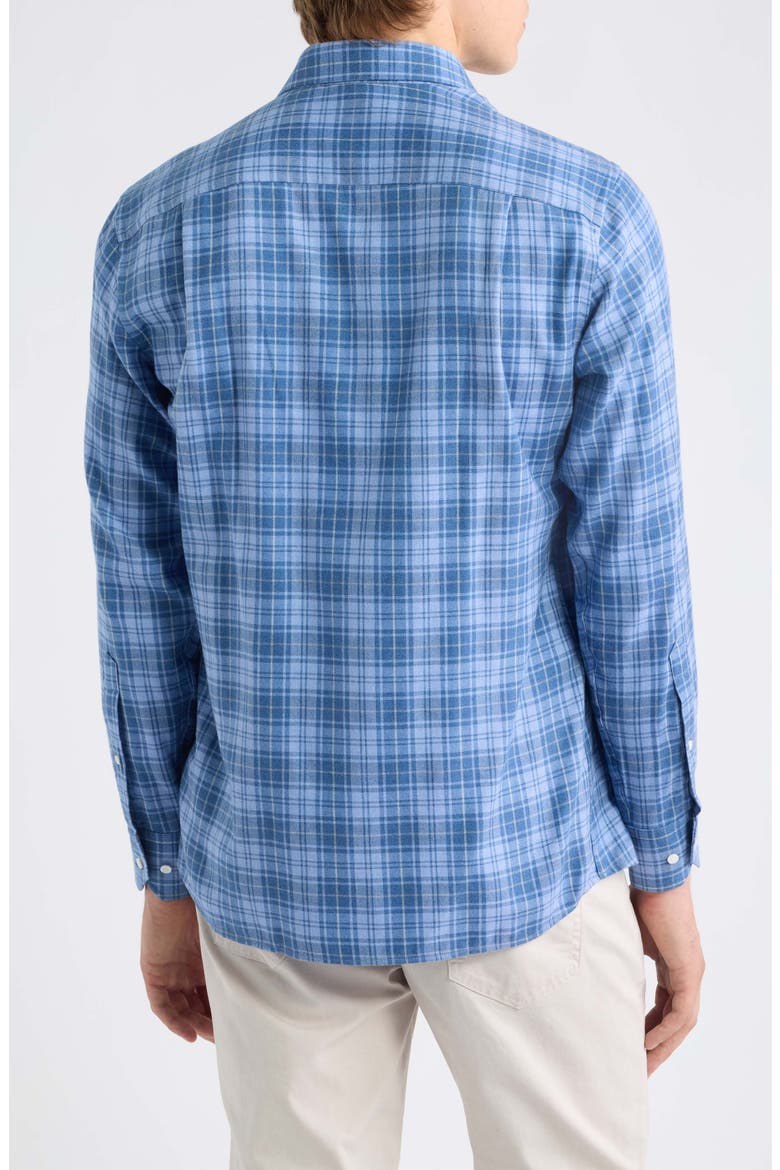 Crown Crafted Plaid Flannel Button-Up Shirt, Alternate, color, WINDY BLUE